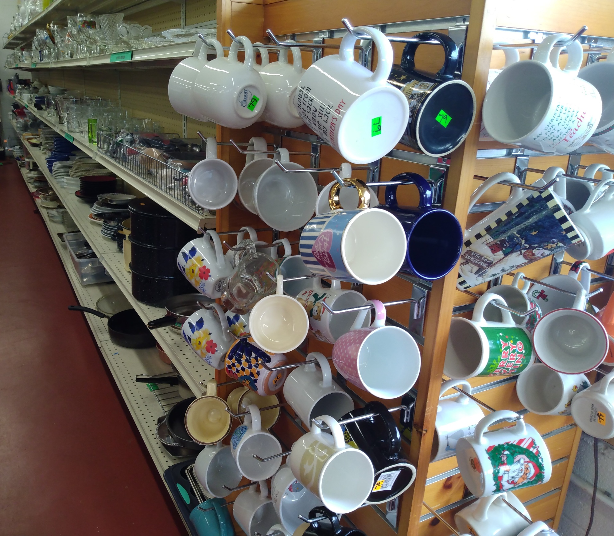 Image of filled mug rack